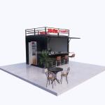 Chinese Style Logo Design 10ft 20ft Foldable Wooden Container Bar for Profession