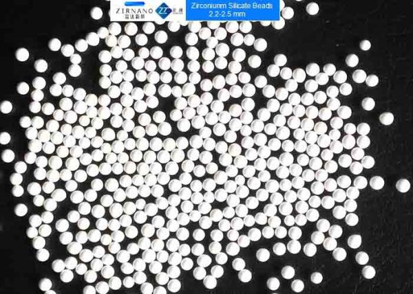 65 Zirconia Ceramic Grinding Media , 2.2 - 2.5 Mm Ceramic Grinding Balls For