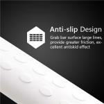 Anti Slip ABS Bathroom Safety Handles , Wall Mounted White Bathroom Grab Bars