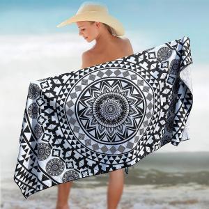 China Sand Proof Digital Print Sublimation Beach Towel Microfiber factory