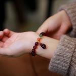 Super Fine Quality Baltic Amber Round Cabochon Beads Bracelet Genuine Loose