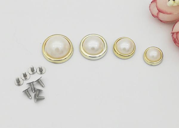 Semicircular Pearl Decorative Rivet Heads Abrasion Resistant Environmental