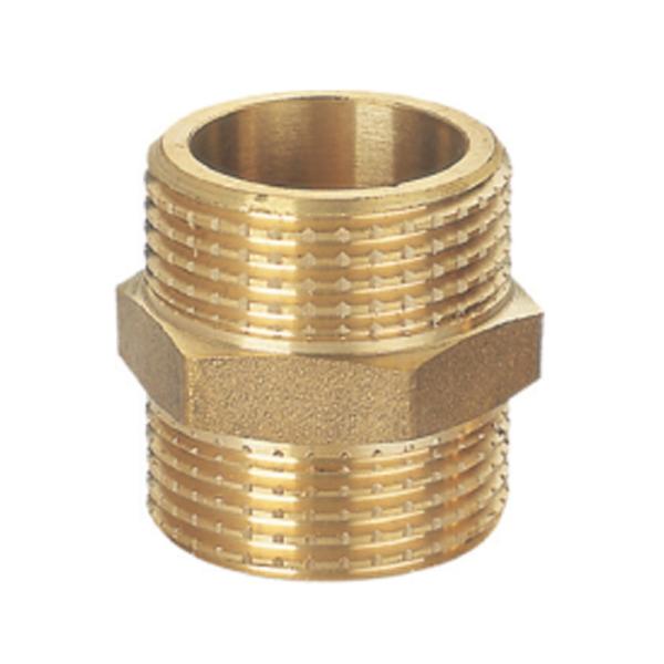 China Precision Machining Brass Fittings Threaded M/M Brass Hexagon Nipple factory