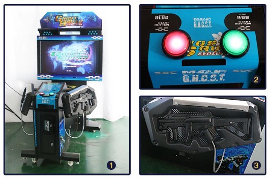 55 LCD Interior Shooting Arcade Machine Ghost Squad Customized Design