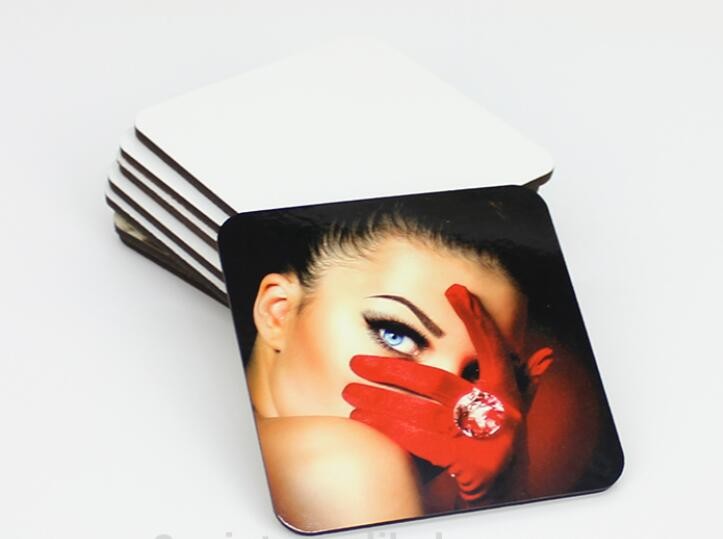 Popular Square 3.5'' Sublimation Blank MDF Drink Coasters with Cork Back