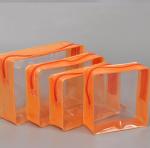 Heat Seal PVC Cosmetic Bag , Promotional Cosmetic Plastic Bag / Toiletry Bag