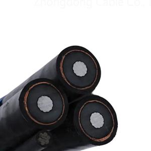 China Copper Wire Screen Aerial Bundled Cable ABC 3 Core AL/XLPE/HPDE MV 19Kv 33kV factory