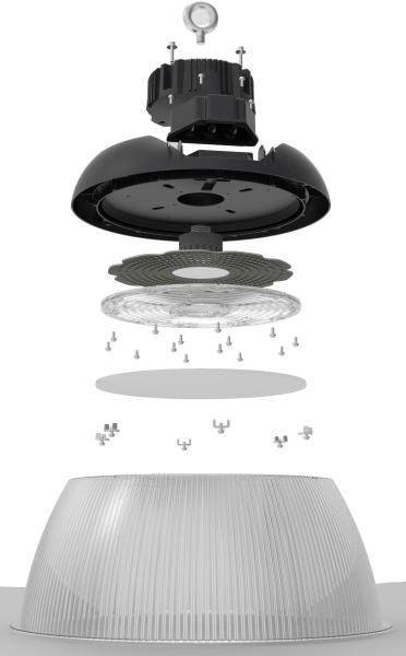 IP65 Ufo High Bay Lighting High Brightness SMD 3030 Led Industrial Light