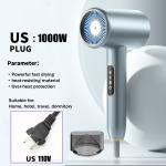 2000W Powerful LCD Display 3 Attachments Hair Dryer With Negative Ion Dryer