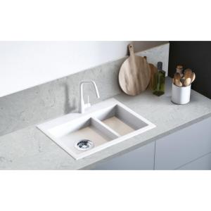 China Calacatta White Quartz Sand 88% - 93% Marble Look Quartz Kitchen Countertops factory