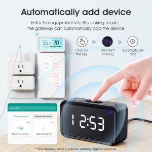 Tuya ZigBee gateway Time Display Alexa Google Home Bluetooth Mesh Wireless