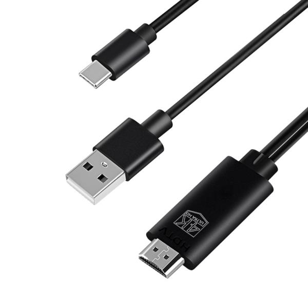 4K 30Hz Type C To HDMI HDTV Cable For Laptop , Nickel Plated 10 Foot HDTV HDMI