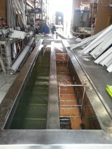 China Two Tanks Electric Ultrasonic Blind Cleaning Machine , Long Ultra Sonic Tank factory
