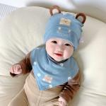 Ins Hot Sales 2-Piece Adjustable Stretchy Soft Bibs Turban Top Hats Caps Knot
