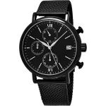 Men's Quartz Chronograph Bracelet Watch with Stainless Steel Mesh Bracelet