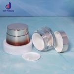 Luxury Skincare Body Cream Container Packaging 50ml ABS Cap Acrylic Plastic Jar