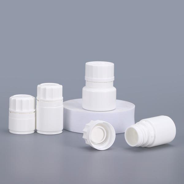 30ml HDPE Pill Vitamin Reagent Bottles With Childproof Cap and Desiccant for