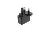 Black 23g 5V 1A USB Wall Charger With Over Voltage Protection