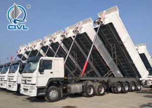 China CIMC Semitrailer Rear 50 Ton 4 Axle Dump Semi Trailer Trucks With Front Lifting on sale