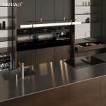Modern Designs Stainless Steel Custom Furniture I Shaped Kitchen Cabinets Wood