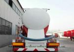 Steel Bulk Powder Cement Hauling Trailers , Cement Semi Trailer 58cbm 3 Axle