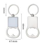 Sublimation Bottle Opener Keychain Custom Sublimation Blanks Keyring Bottle