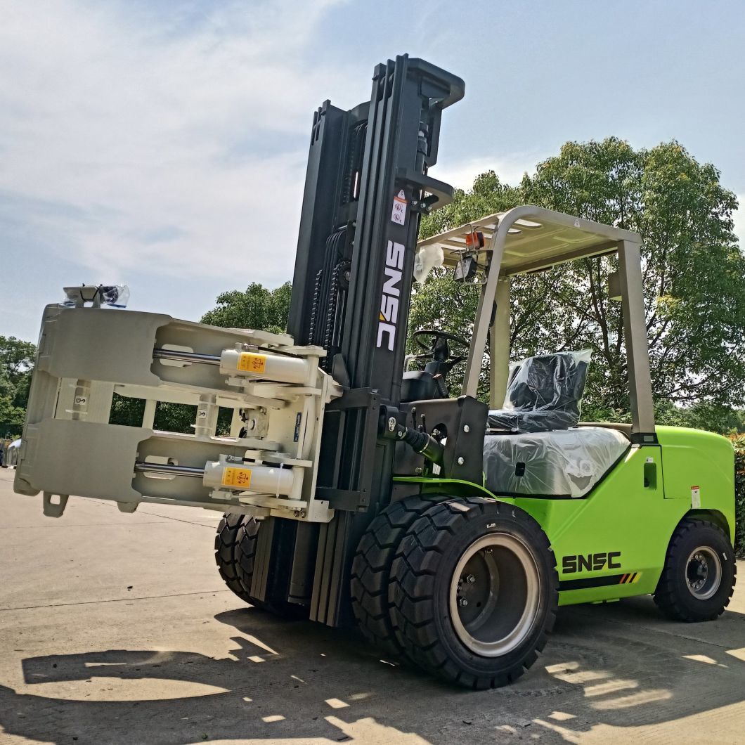 Montacargas 4 Ton Diesel Empilhadeira Forklift with Bale Clamp Attachment