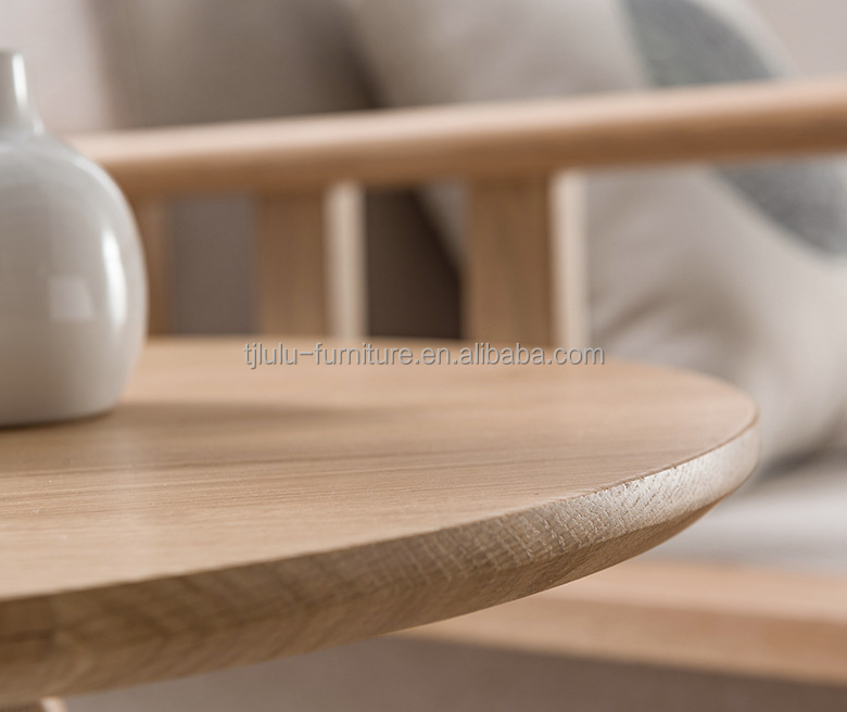 Modern Design Round Solid Wood Coffee Table for Living Room W32/40/50*D32/40/50*H30/40/51CM