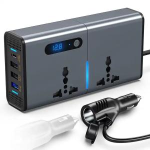 China 200W Car Power Inverter Dc 12V 24V To 110V 220V Ac Car Char Power Inverter With Usb Charger Power Inverter Ac Car Charger factory