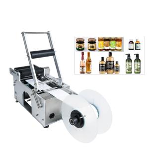 China Manual Sticker 450mm Pet Bottle Labelling Machine Semi Automatic 25kg factory