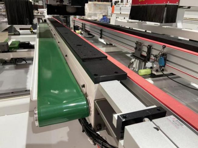 Through Feed CNC Door Four-Side Cutter With Scoring Saw And Main Saw