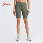 Sealed High Waist Gym 220gsm Active Yoga Shorts With Drop In Side Phone Pockets
