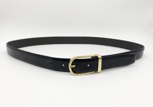 China Gold Buckle 3.0CM Womens Genuine Leather Belt For Pants factory