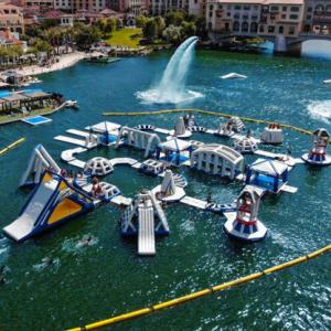 China 0.9mm PVC Inflatable Lake Water Games Aqua Park Obstacle For Beach factory