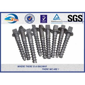 China Custom Railroad Screw Spikes Q235 Concrete Sleepers Grade 5.6 factory