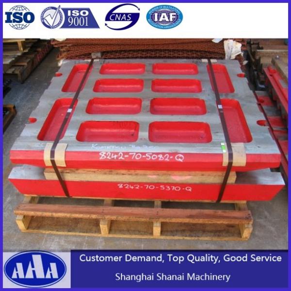 High Manganese Steel Casting jaw Plate For Komatsu Jaw Crushers