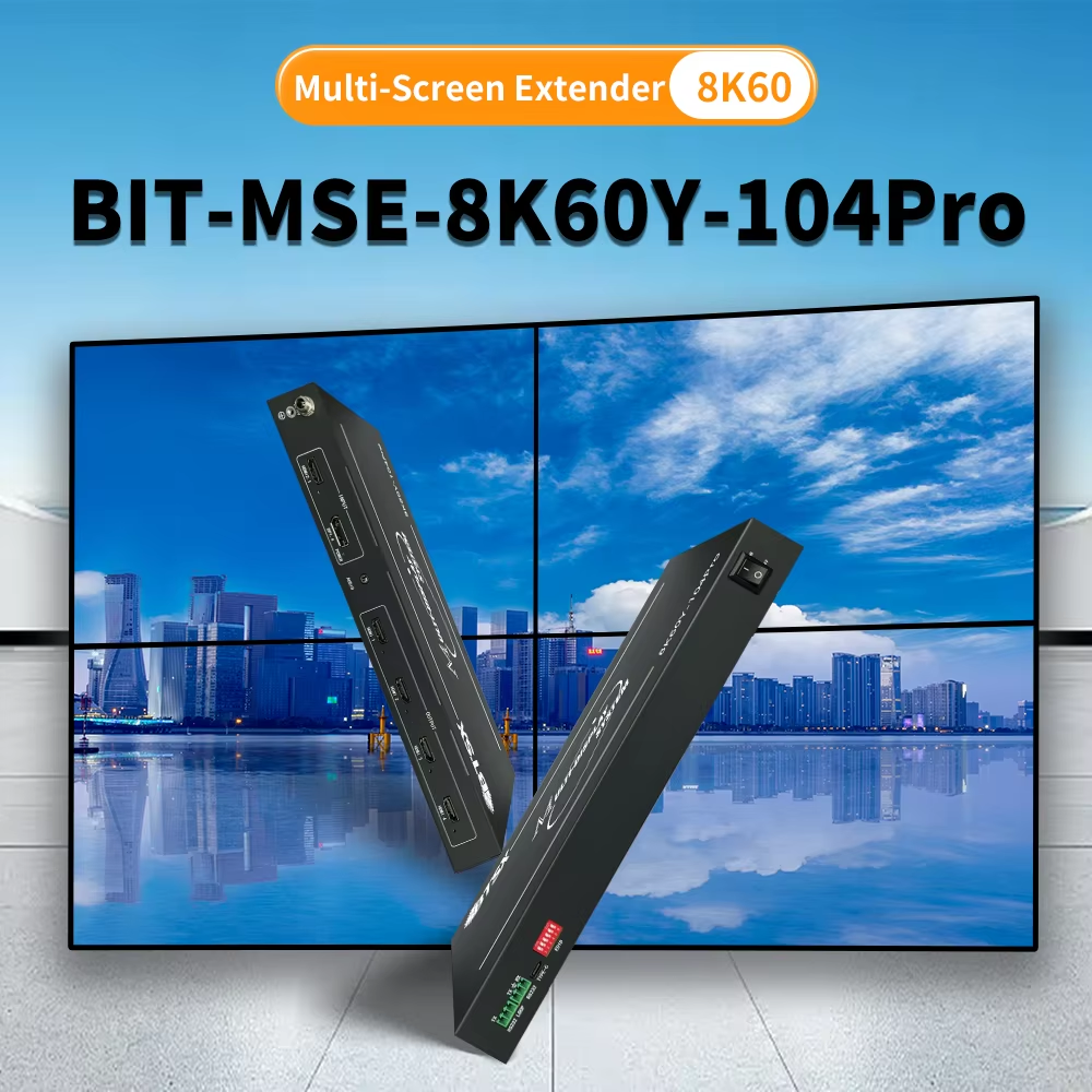 8K60 Multi-Screen Expander with 1 in 4 Out 4K60 HDMI Output and 8K60 Input