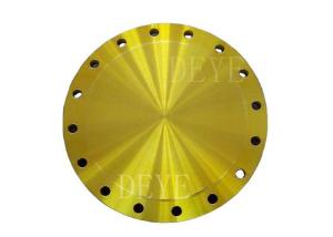 China DN15-DN2200 Forged Steel Flange MSS SP 44 ANSI Blind Flange With Golden Yellow Painting factory