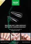 Professional ABS Sharp Shape Fake Nails Full Clear Acrylic False Nail Tips 12