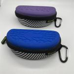 Hard Carabiner Shockproof EVA Zipper Rubber Handle Contrast color Sports glasses