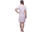 Natural 100 Cotton Short Sleeve Nightgown , V Neck Night Dress For Women