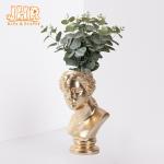 33.5x32x44.5cm Clay Flower Pots Antique Bronze Plant Lion Statue Indoor Planters