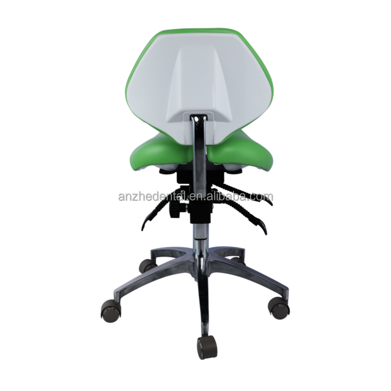 Unique Dentist Stool Blue Color Barber Shop Chair Comfortable Dental Twin Saddle Stool
