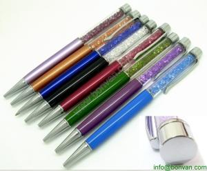 China valued promotional gift wholesale crystal metal ball pen factory