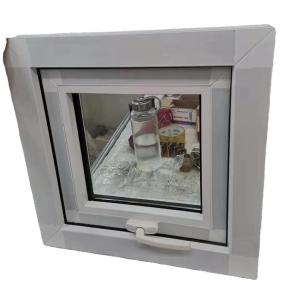 China Heat Insulated Vertical PVC Windows White Double Glazed Awning Windows factory