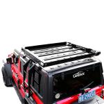 High- Black Powder Coated Aluminium Alloy Rooftop Cargo Carrier Basket for Jeep