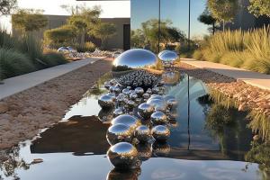 China Modern Stainless Steel Infinite Ball Sphere Art Outdoor Metal Sculpture factory