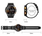 K67 IP68 Waterproof GPS SmartWatch Compass Smart Watch Flashlight 530mah Battery