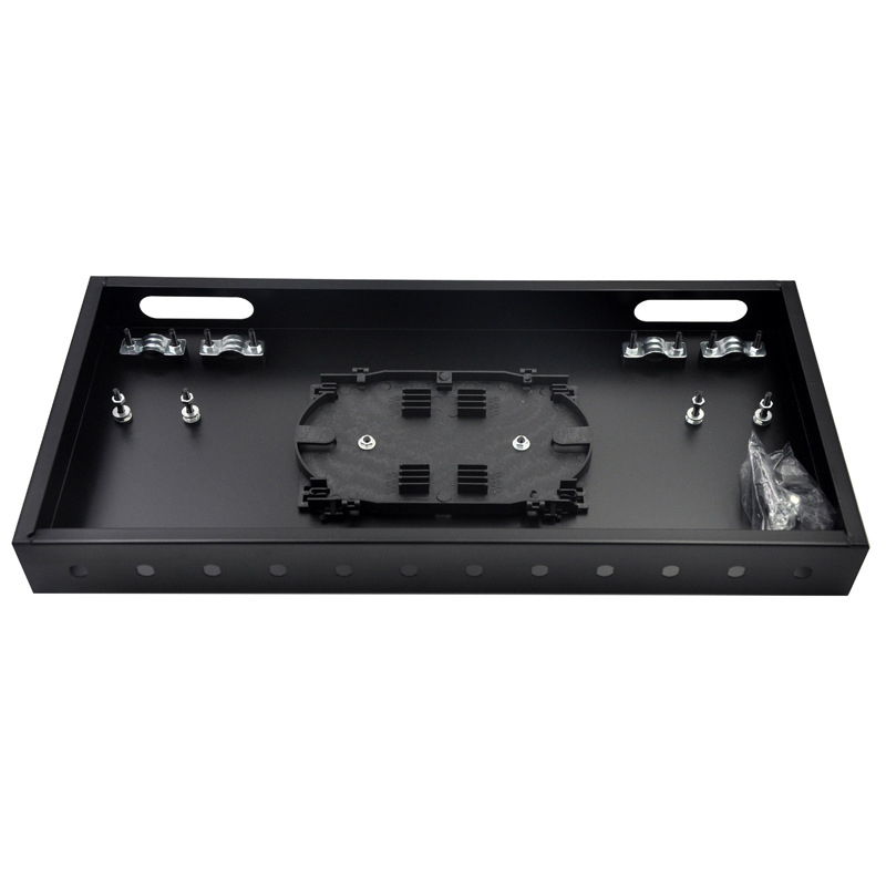 48 Ports 19inch Rack Mount Termination Box with Fiber Optic Patch Panel and 24 Core