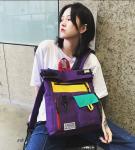 Contrast stitching INS student bag female adoration point Japan and South Korea